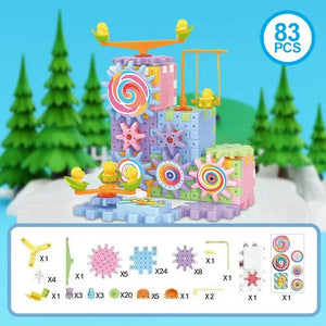 Hot 83-263 PCS Electric Gears 3D Puzzle Model Building Kits Plastic Brick Blocks Educational Toys For Kids Children Xmas Gifts