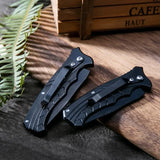 Stainless Steel Folding Fillet Knife, Portable Fishing Knife with PP Handle for Camping, Meat Cutting & Boat Fishing