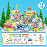 Hot 83-263 PCS Electric Gears 3D Puzzle Model Building Kits Plastic Brick Blocks Educational Toys For Kids Children Xmas Gifts